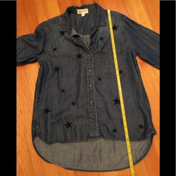 Cloth & Stone Denim Stars Button Down Shirt - Picture 7 of 9